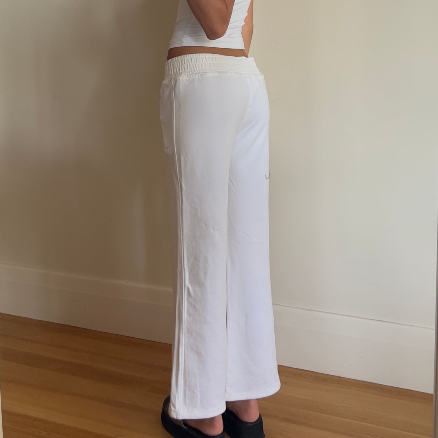 white Nike sweatpants