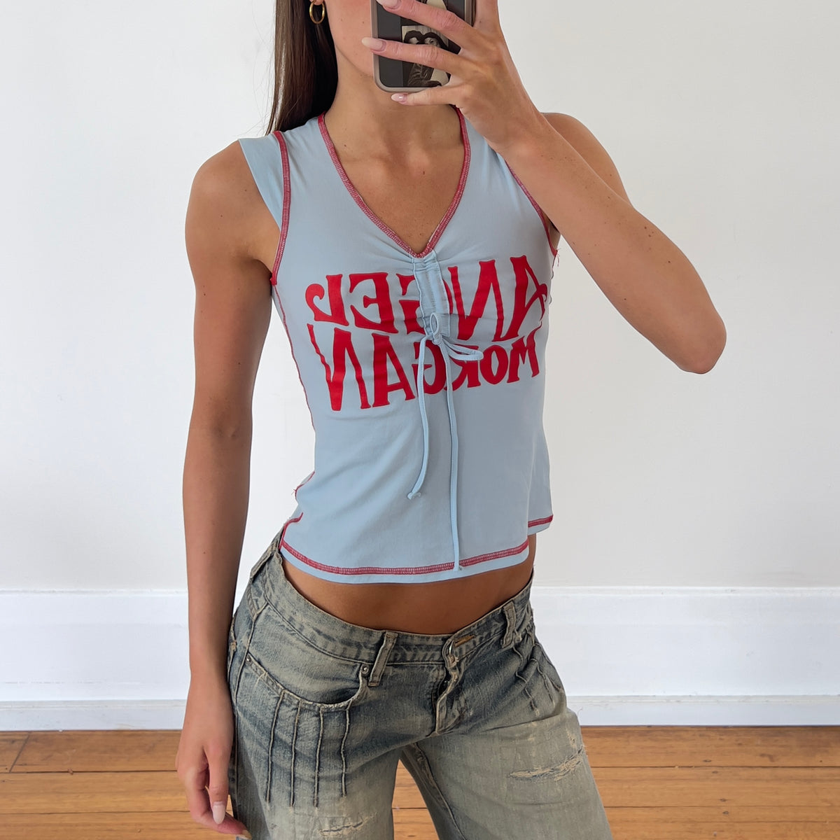 graphic Morgan top