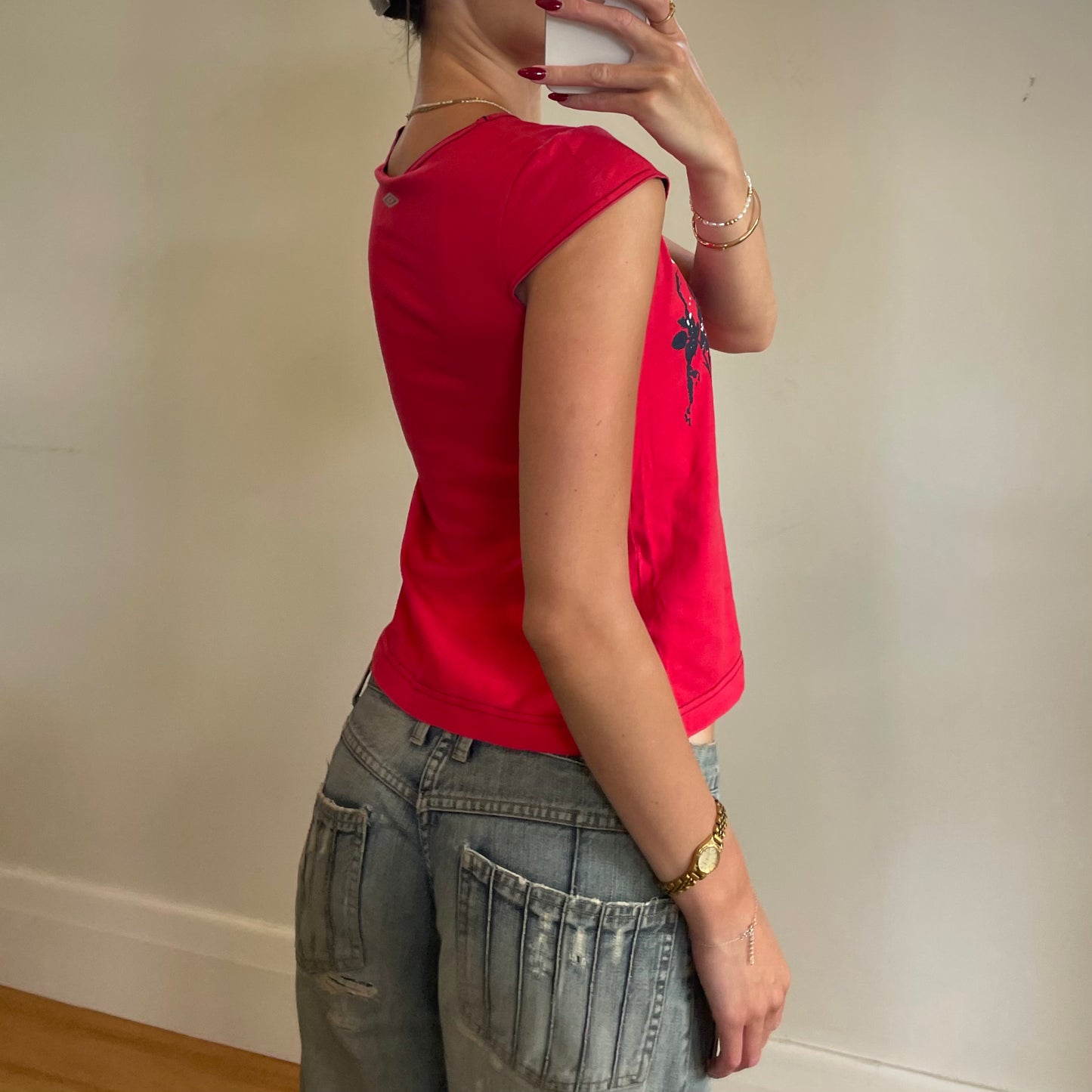 y2k red Umbro tee