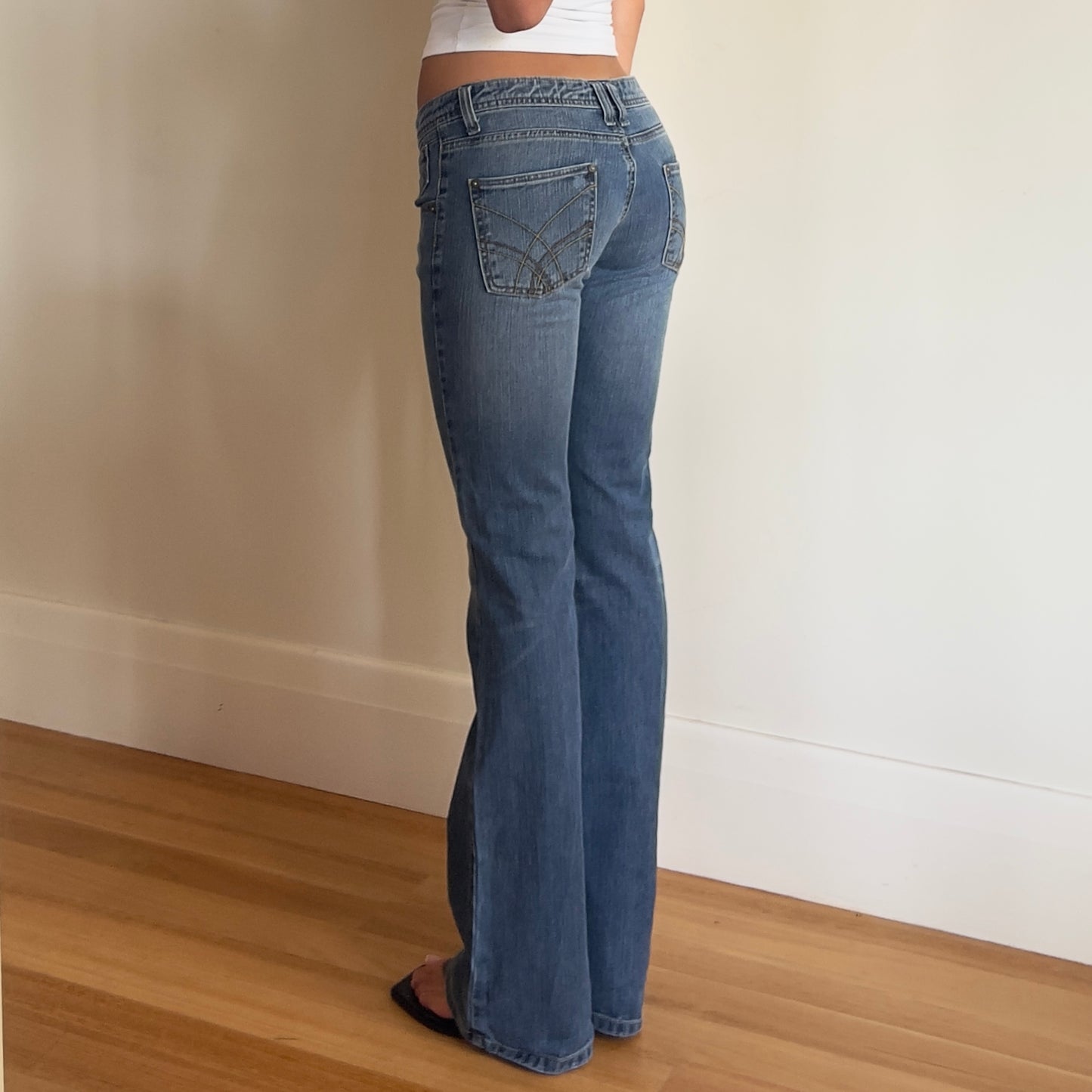 y2k low rise bootcut jeans