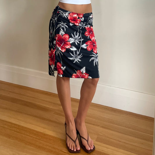 floral midi skirt