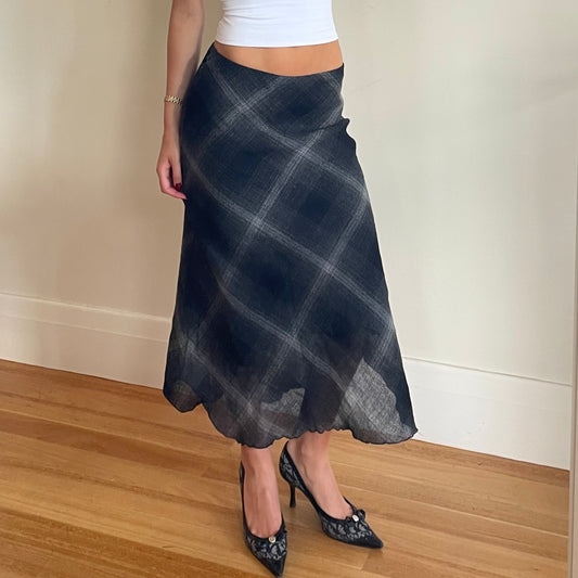 vintage argyle maxi skirt