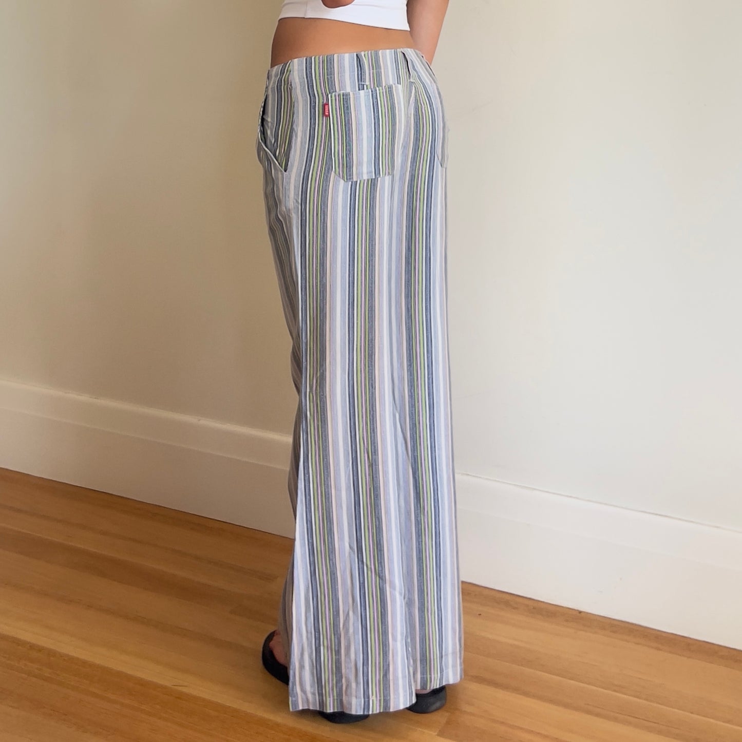 90s stripe cotton pants