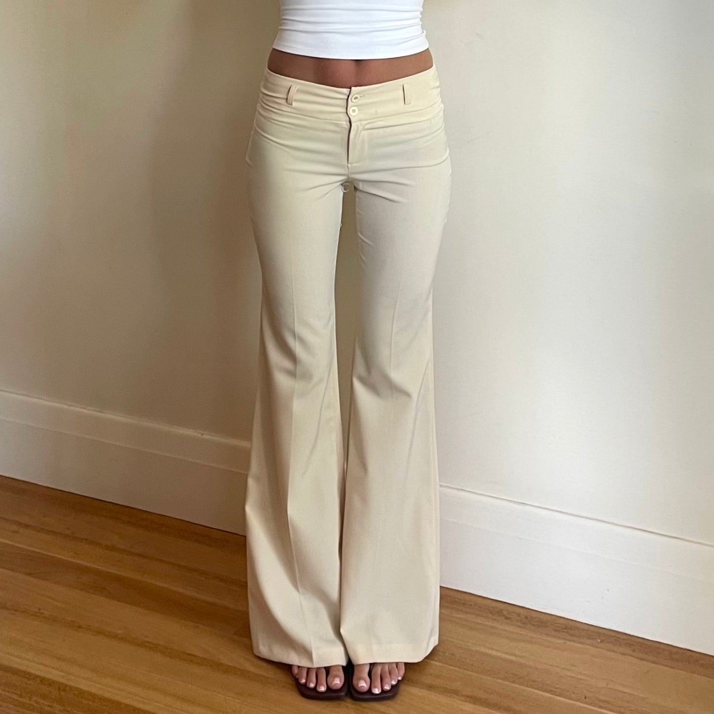 90s cream deadstock trousers