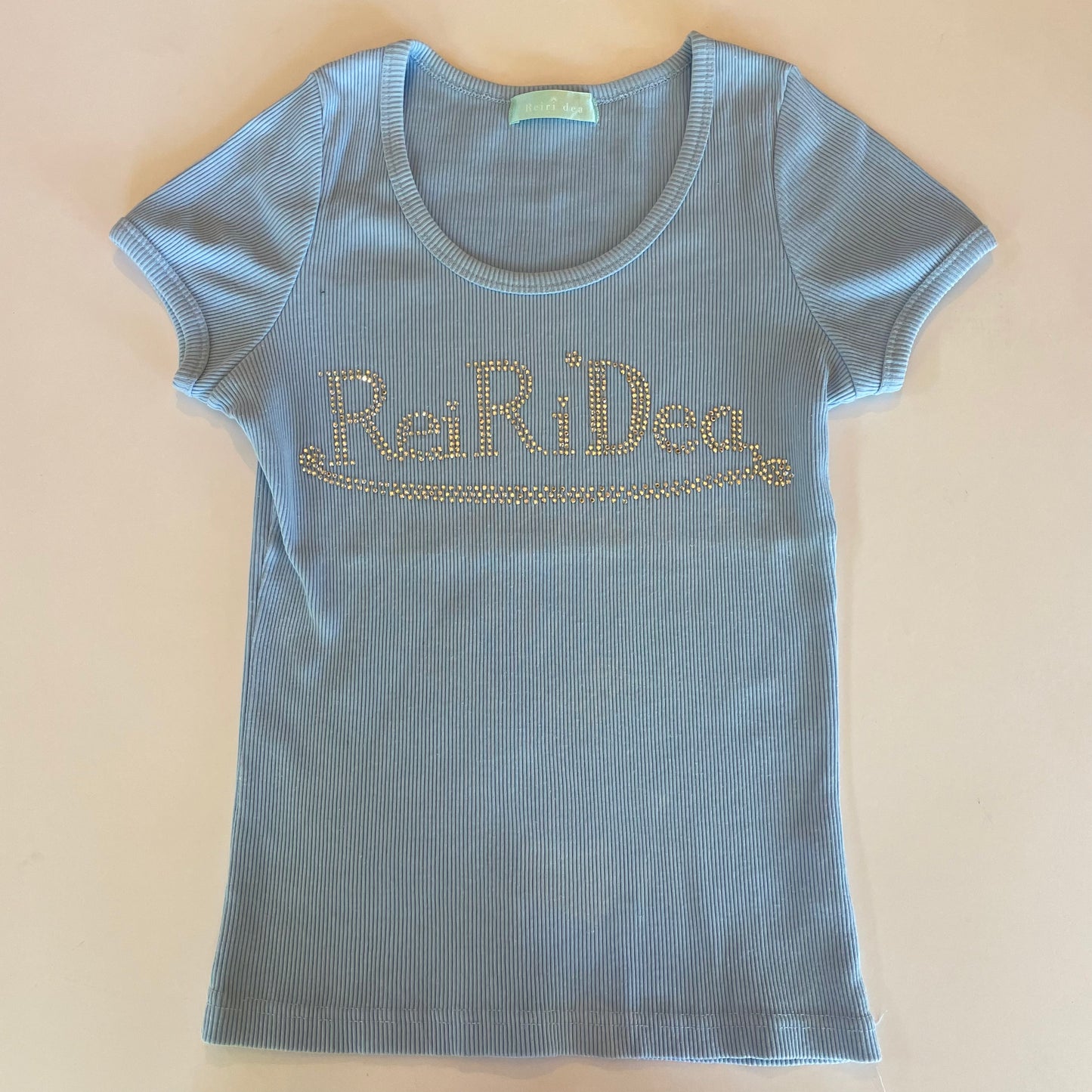 blue rhinestone baby tee