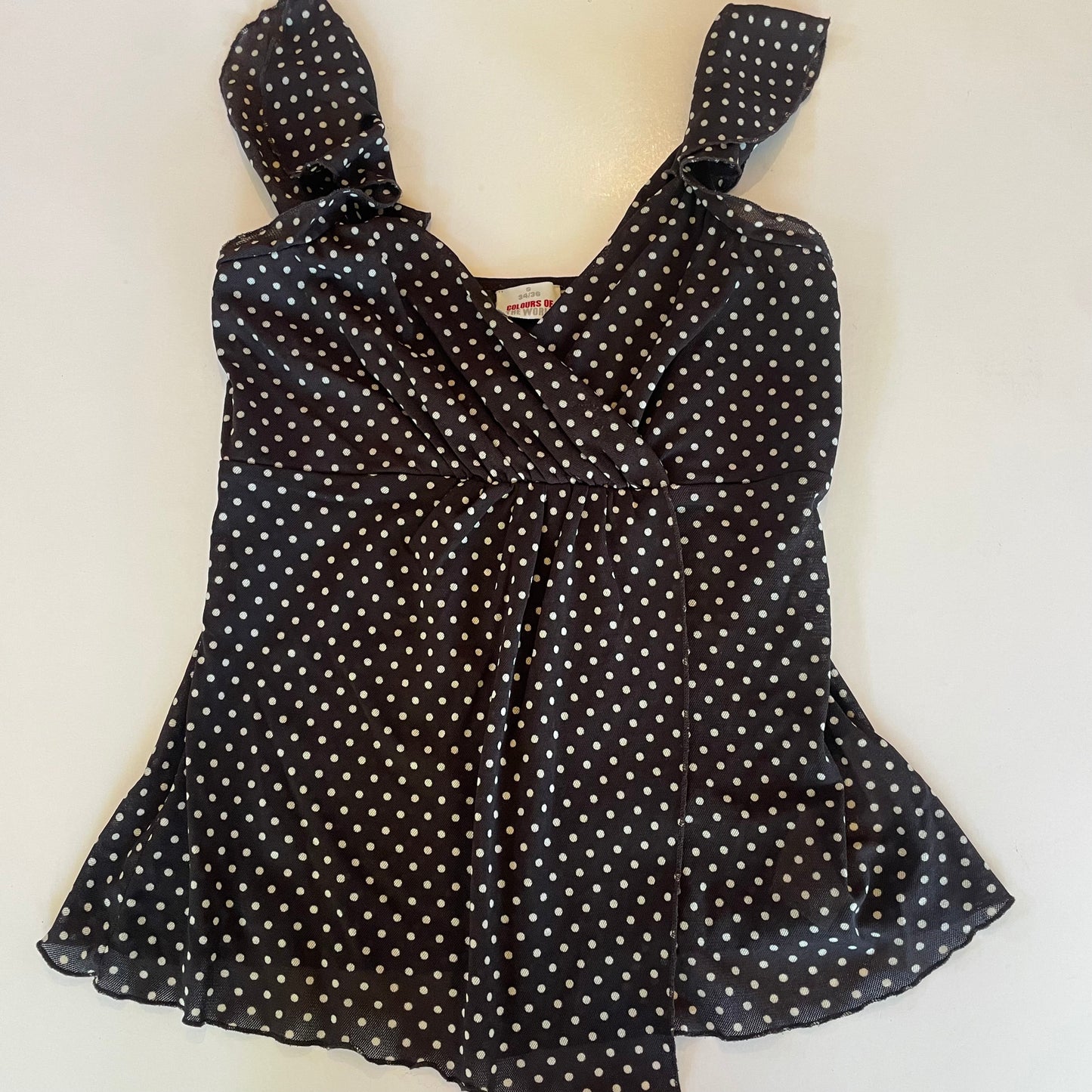 vintage polka dot top