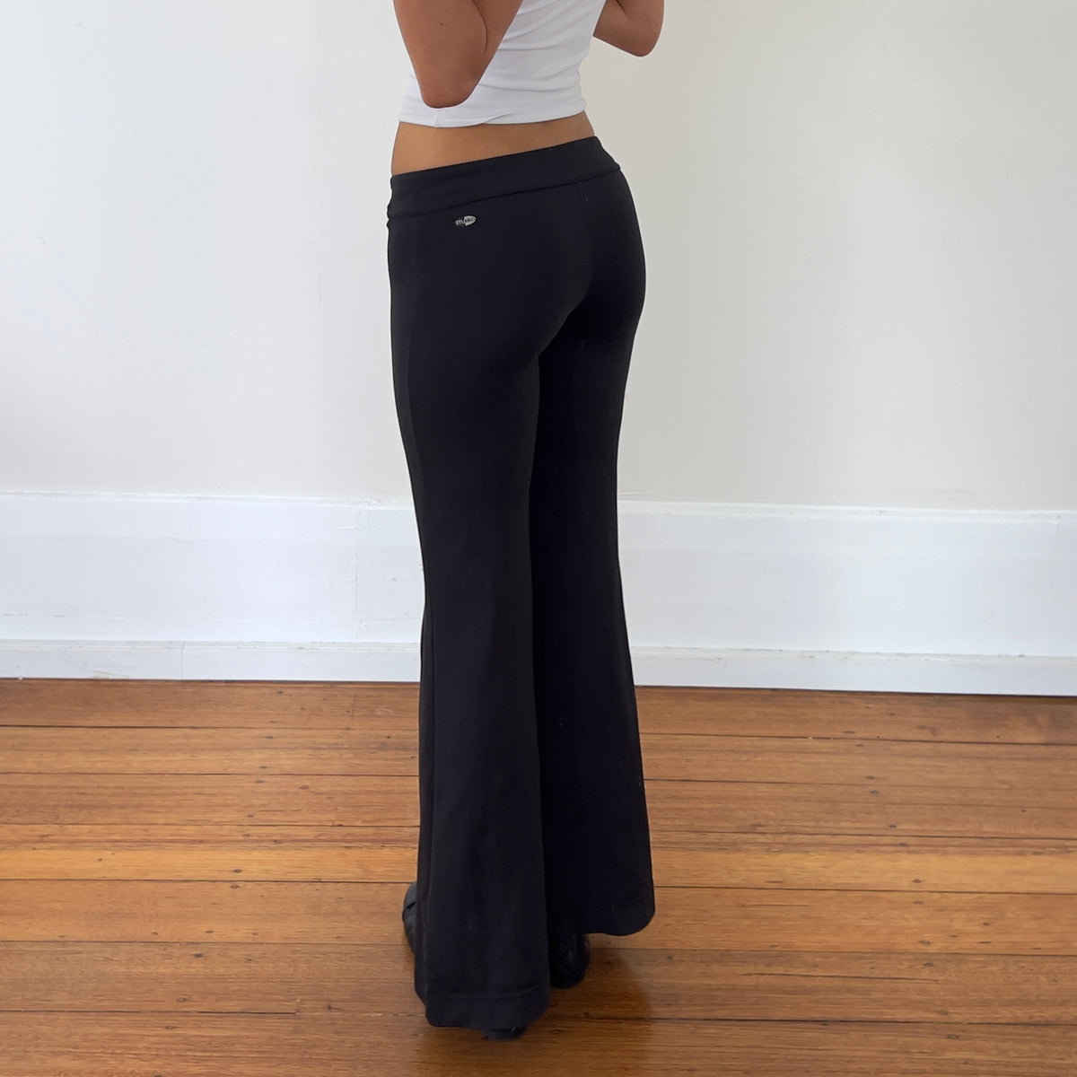 striped flared leggings