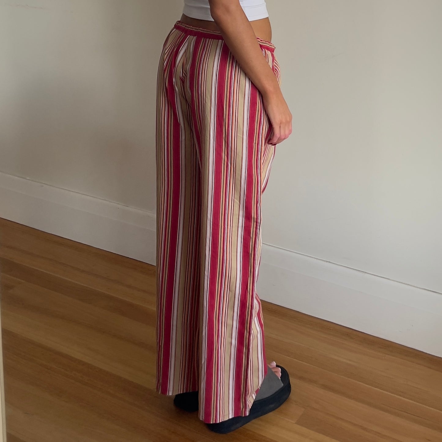 red stripe pants