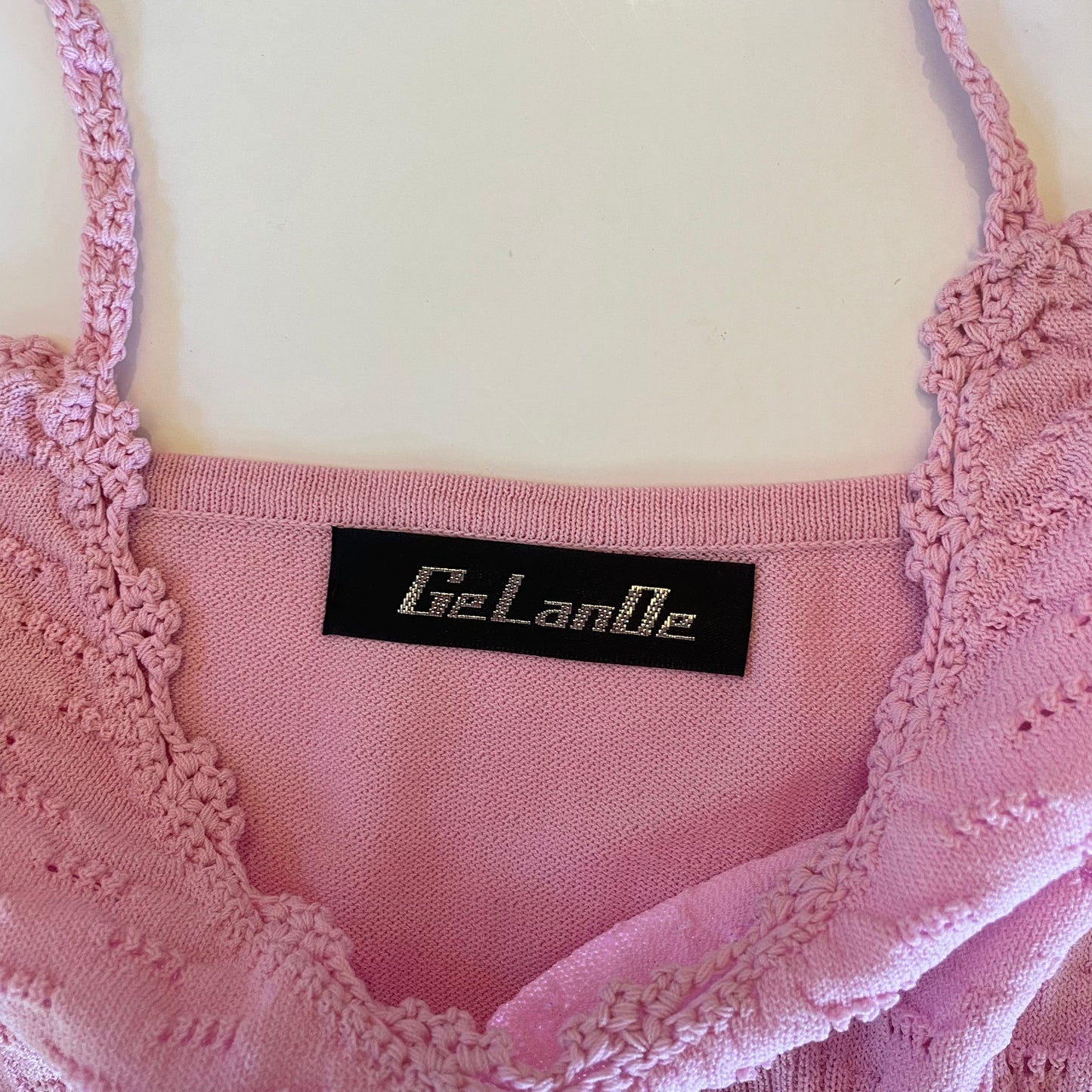 pink knit cami