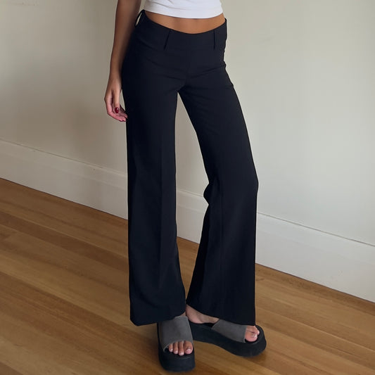 black wide leg trousers