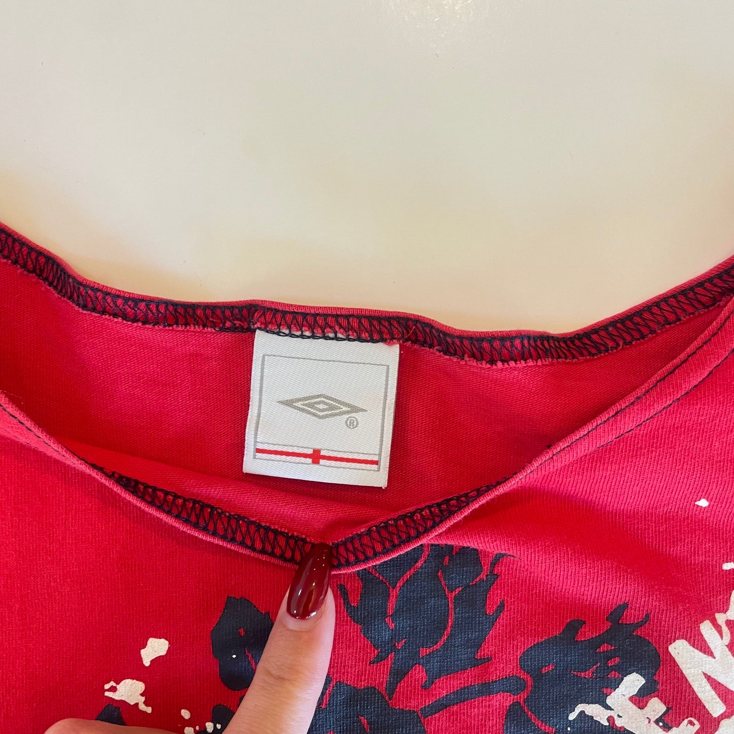 y2k red Umbro tee