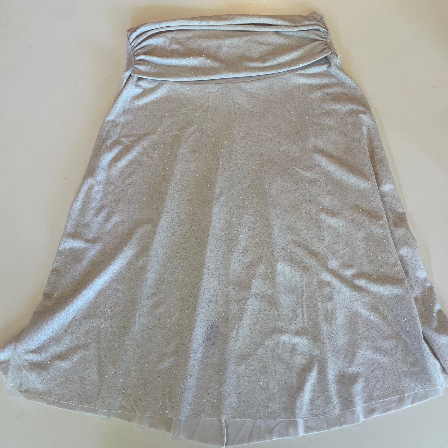 shimmery midi skirt