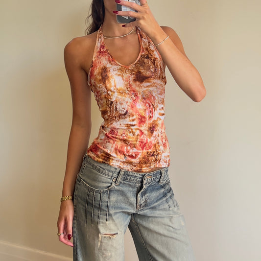 90s graphic halter top