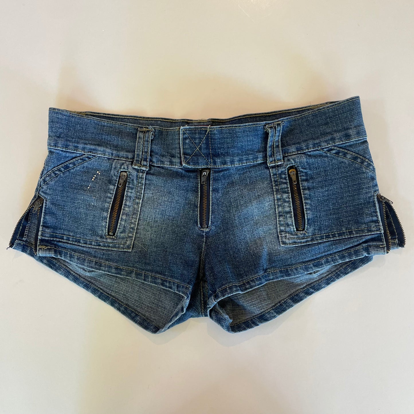 y2k denim mini shorts