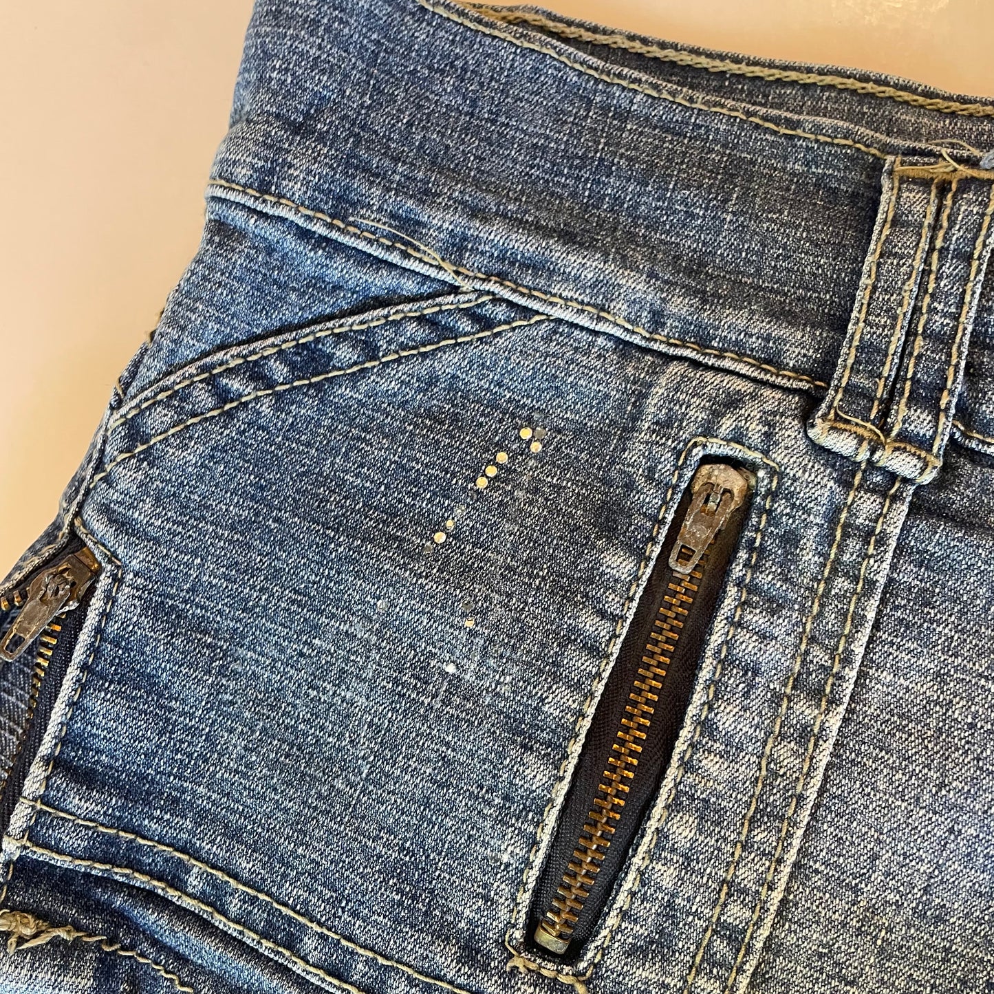 y2k denim mini shorts