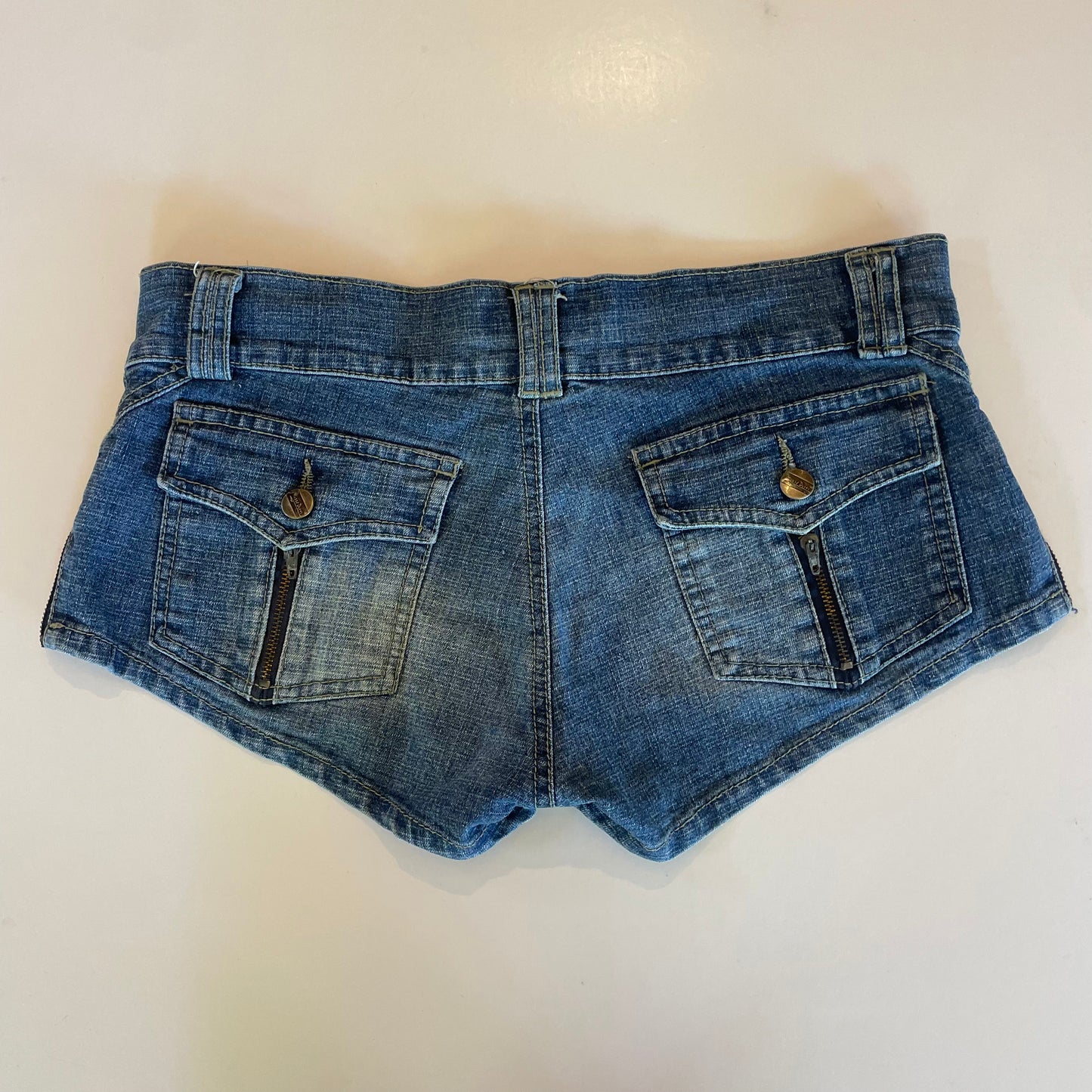 y2k denim mini shorts