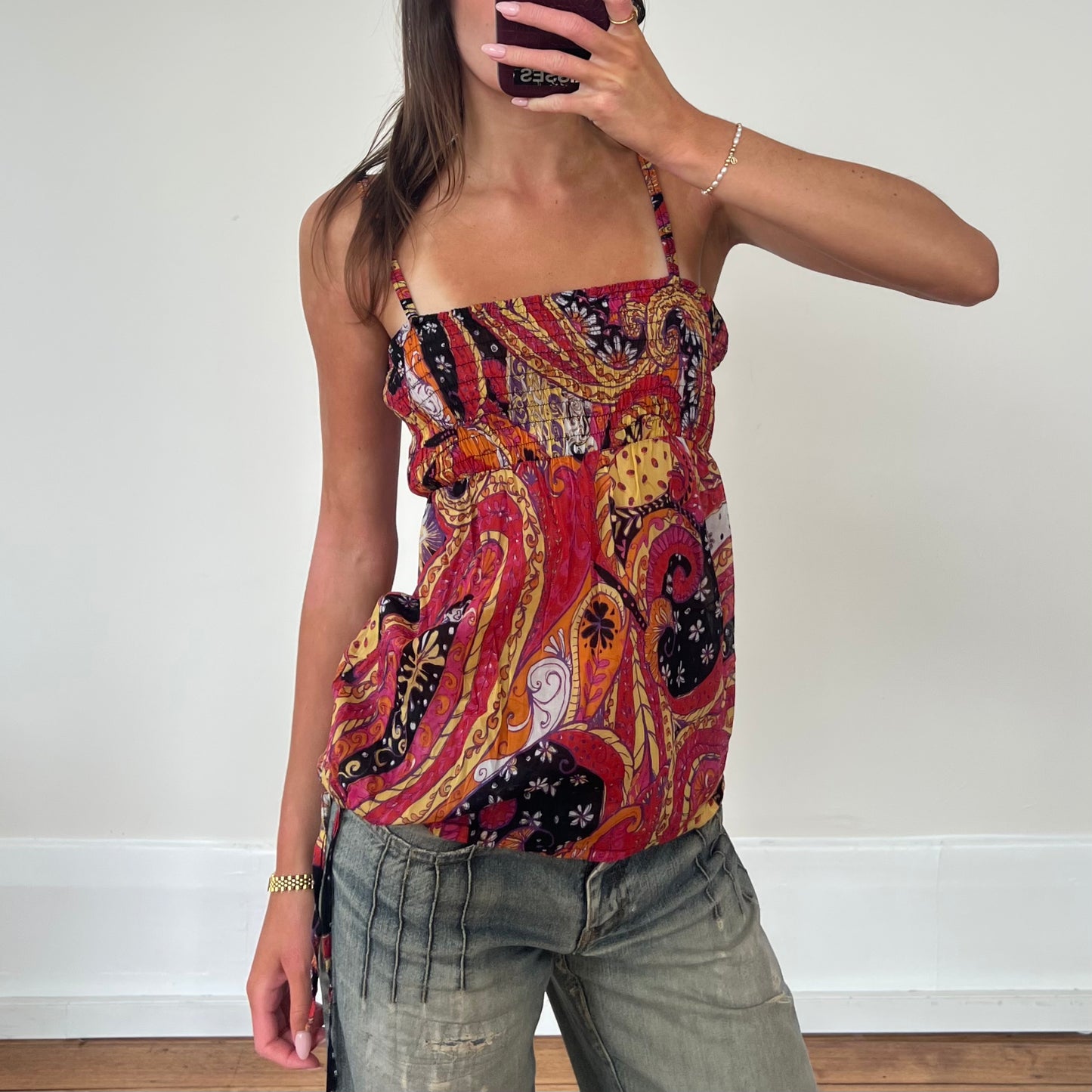 paisley cami top