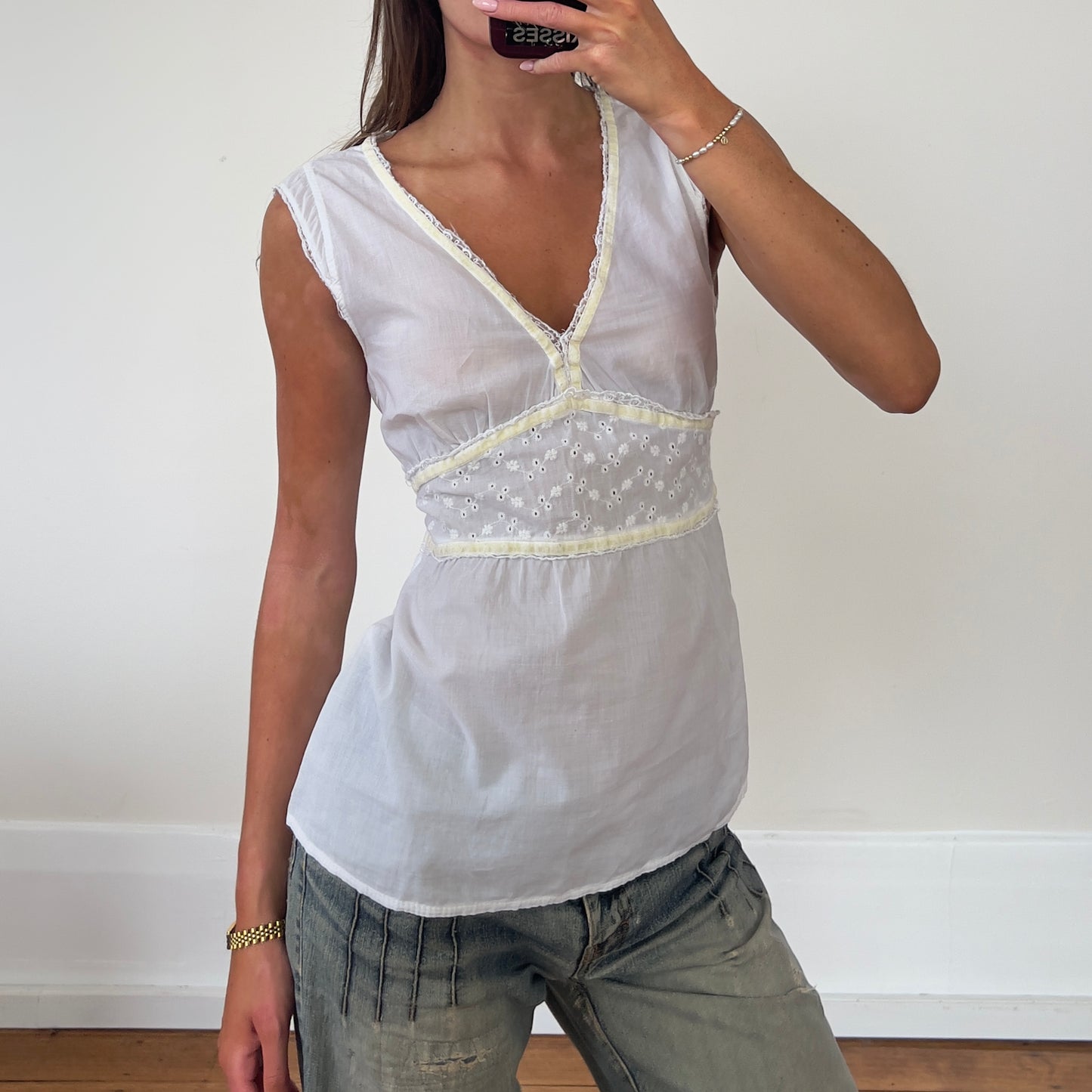 cotton tie up blouse
