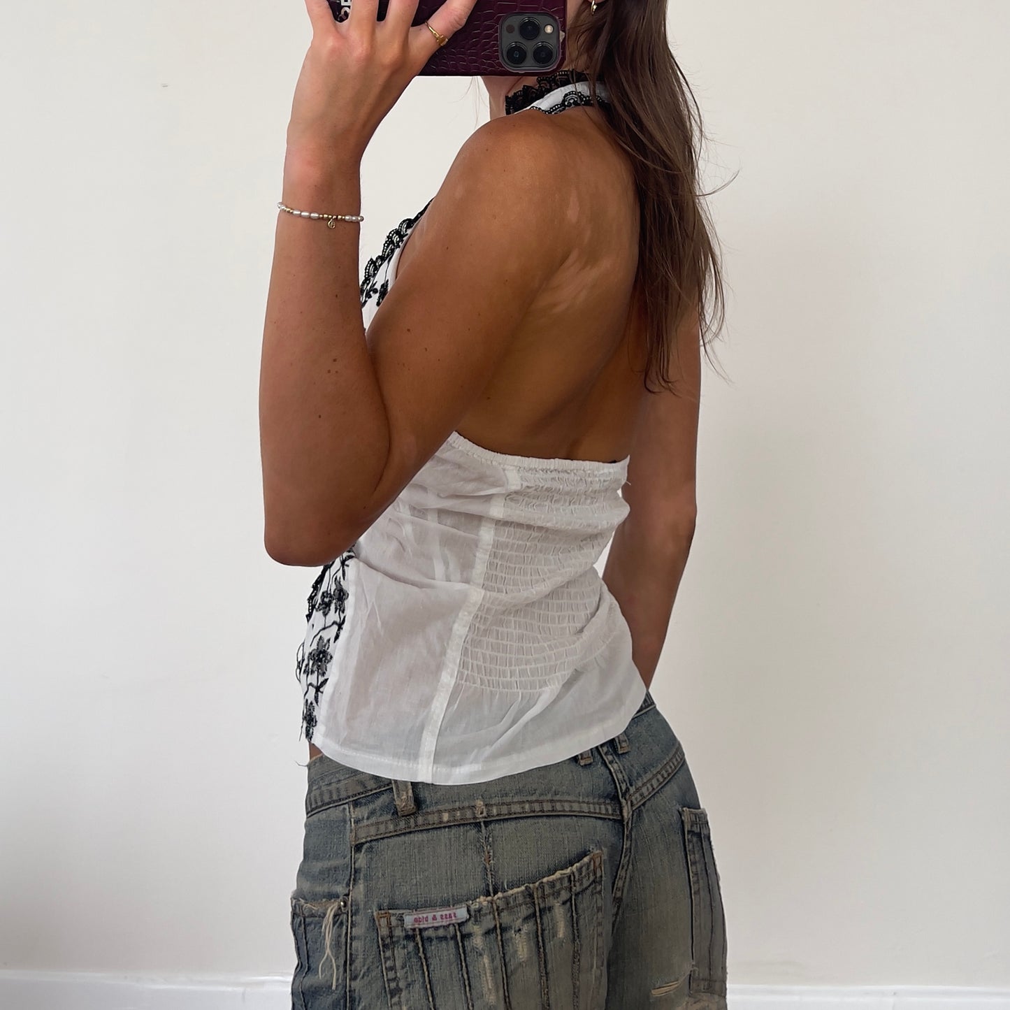 lace up halter top