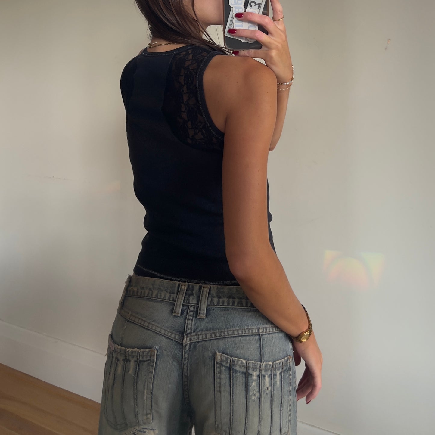 rhinestone graphic tank