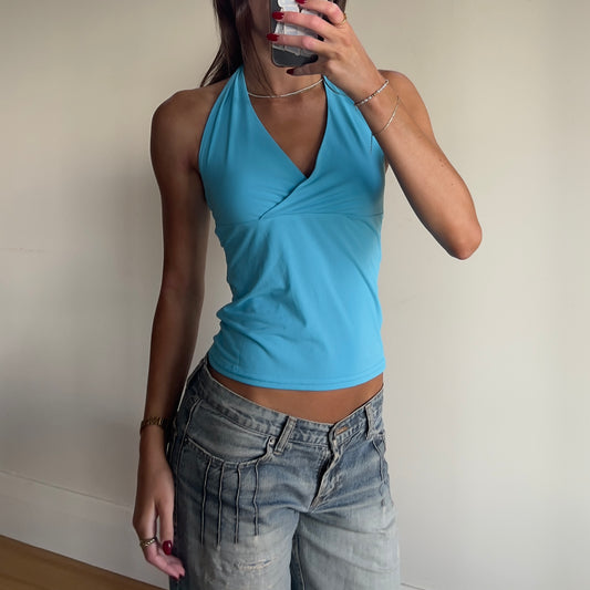 y2k blue halter