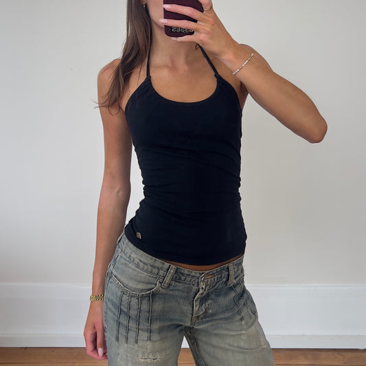 black halter top