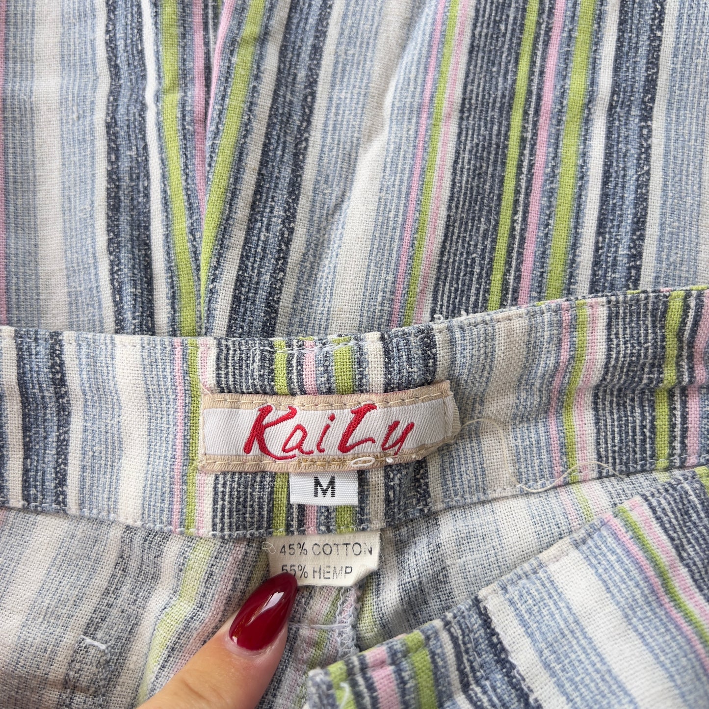 90s stripe cotton pants