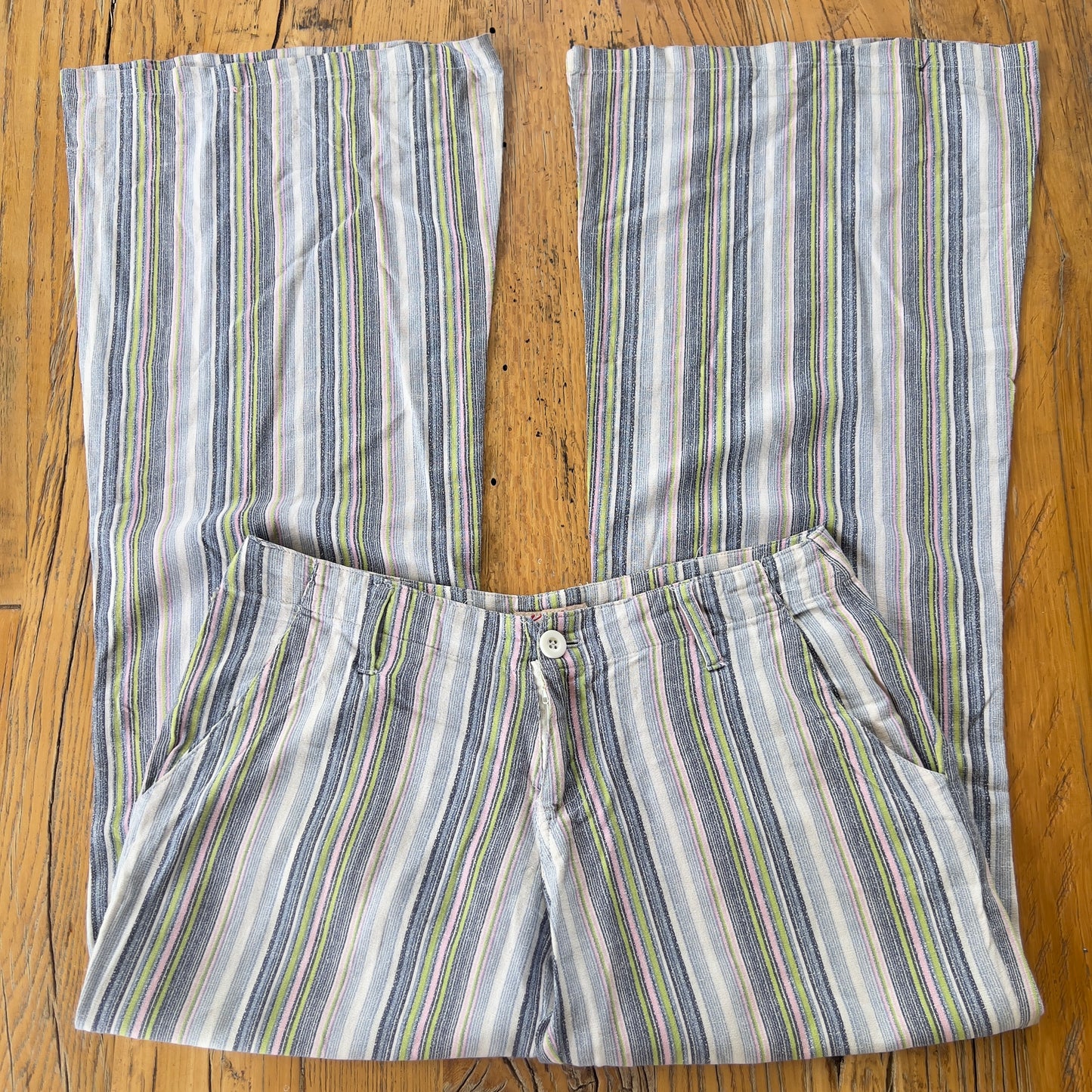 90s stripe cotton pants