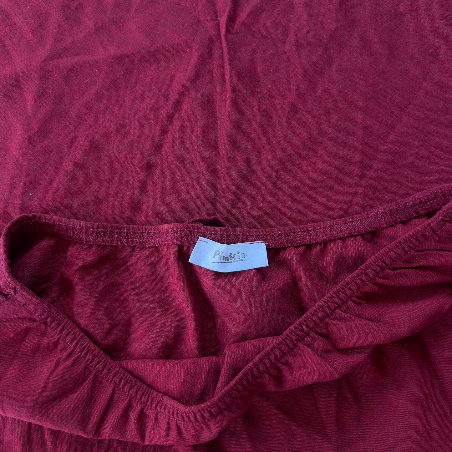 90s maroon midi skirt