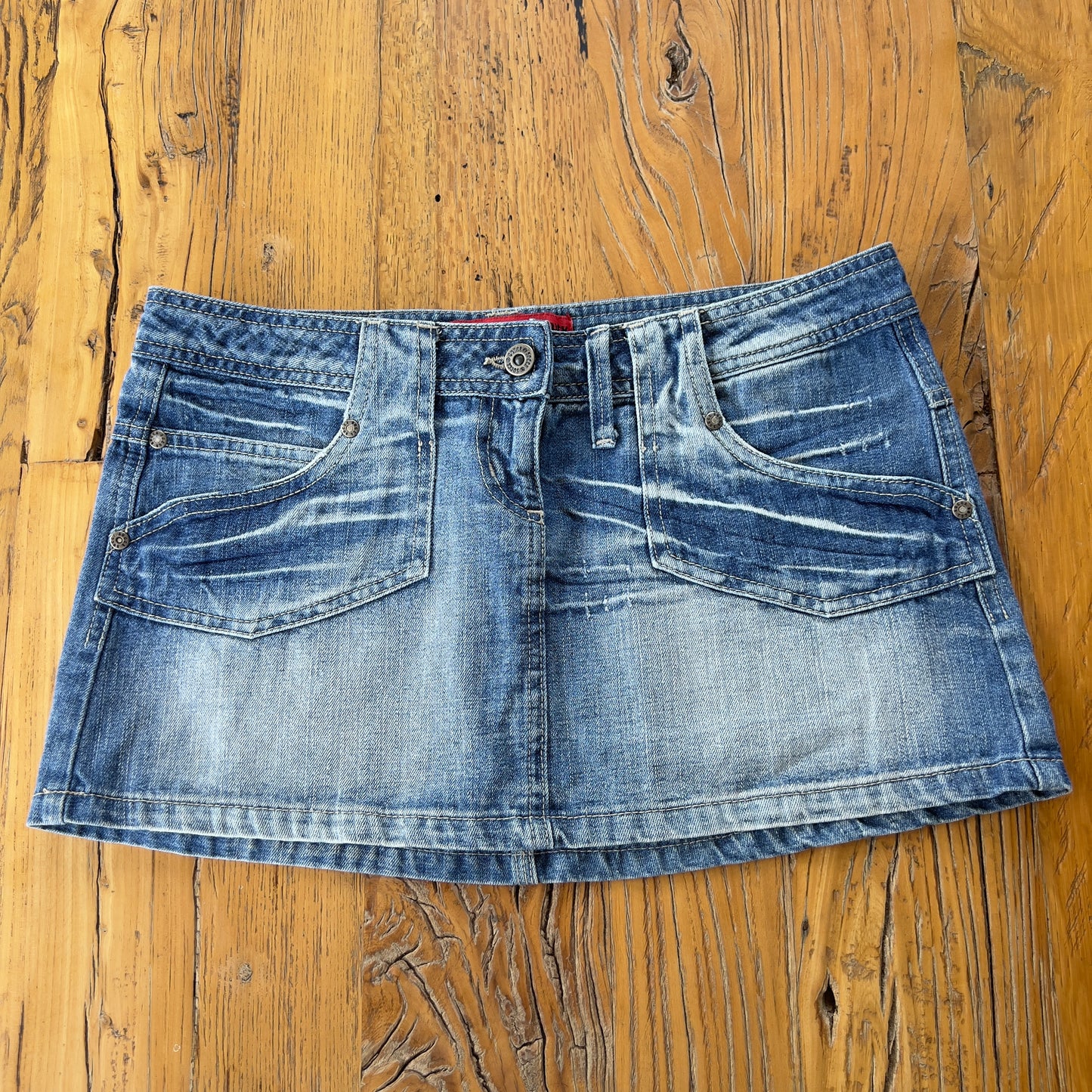y2k denim mini skirt