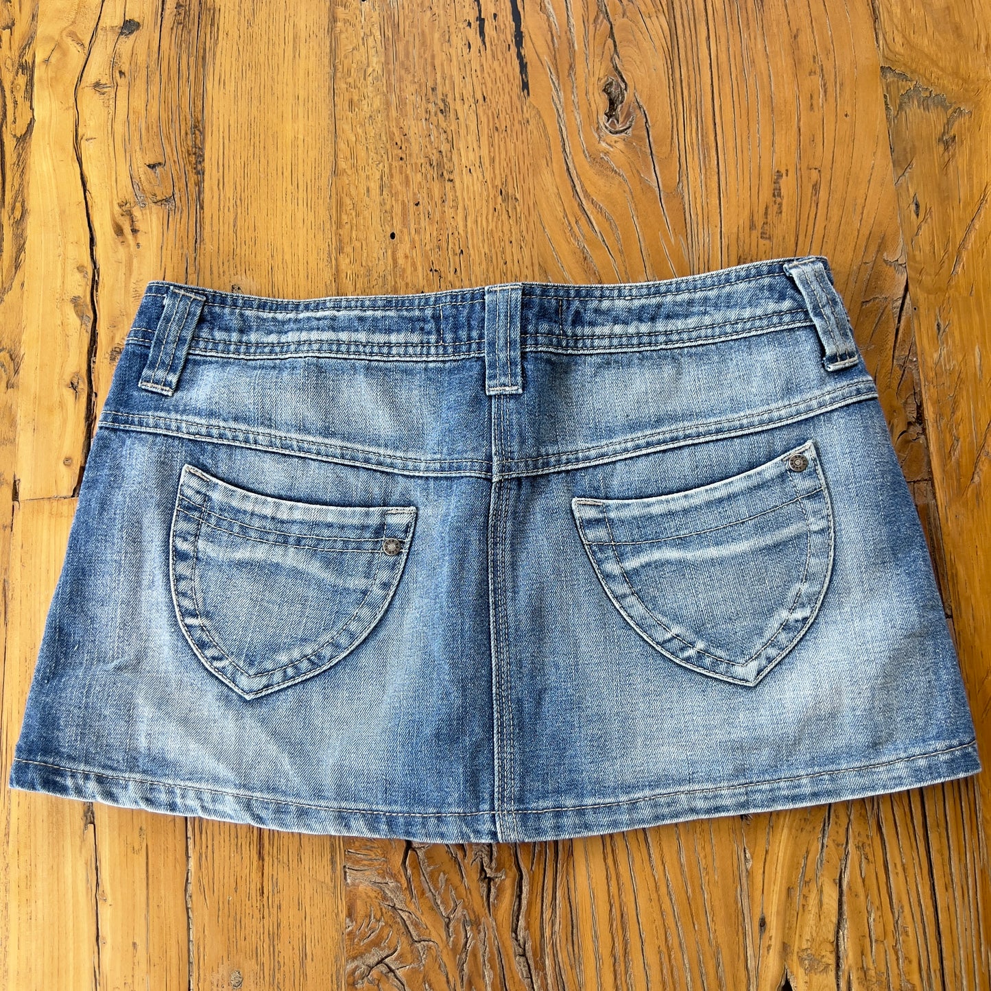 y2k denim mini skirt