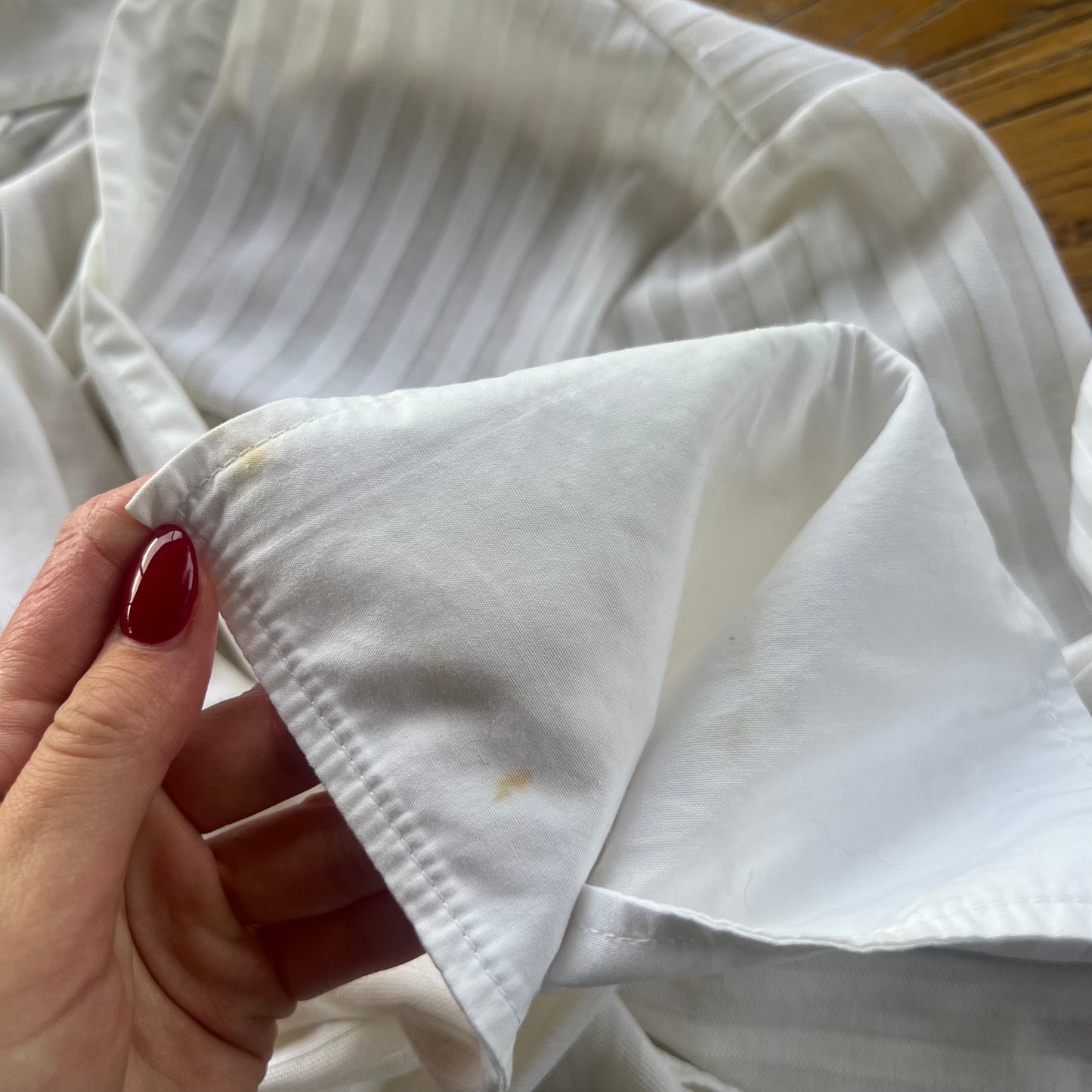 white button-up shirt