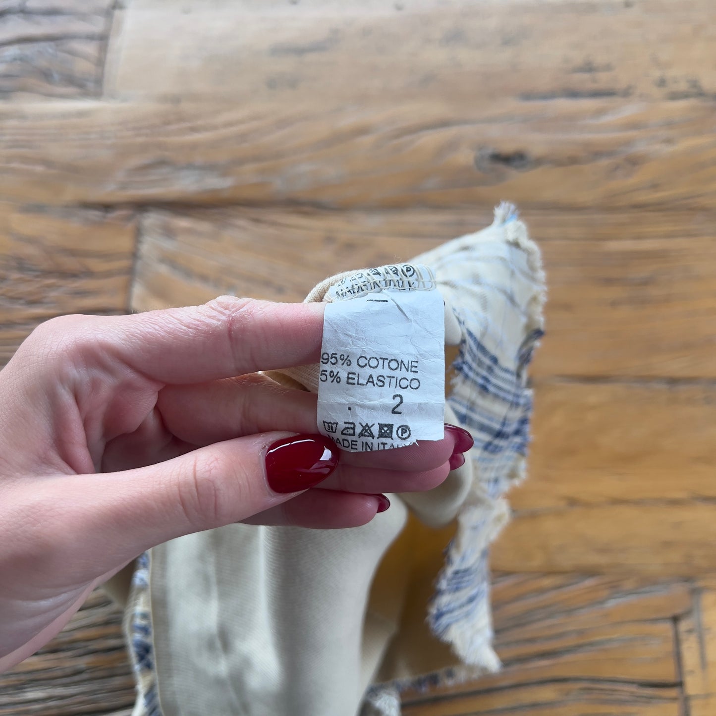 wide neck gingham top