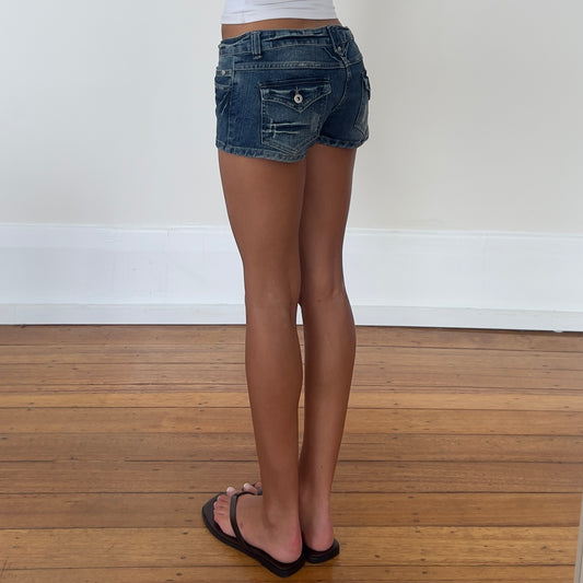 denim mini shorts