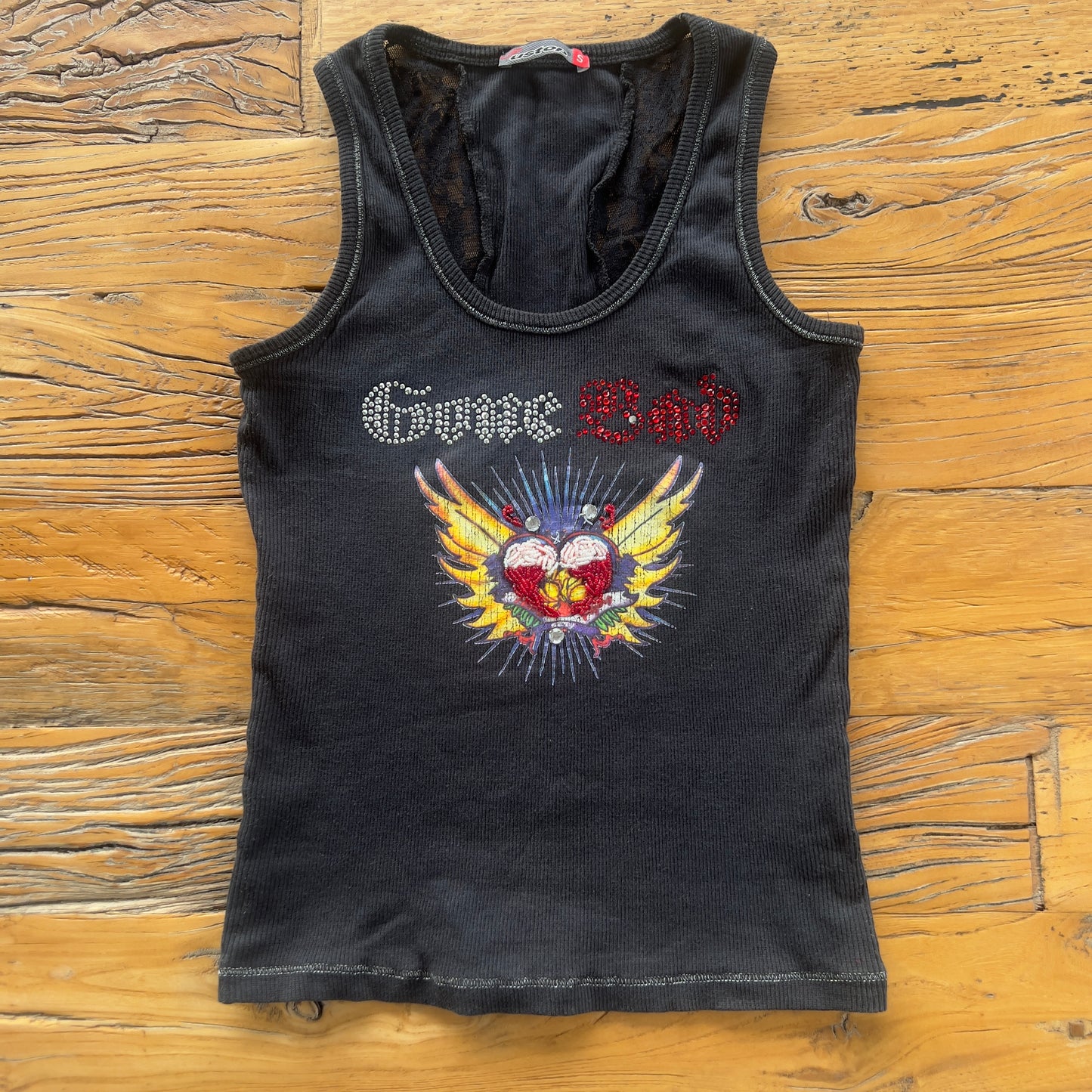 rhinestone graphic tank