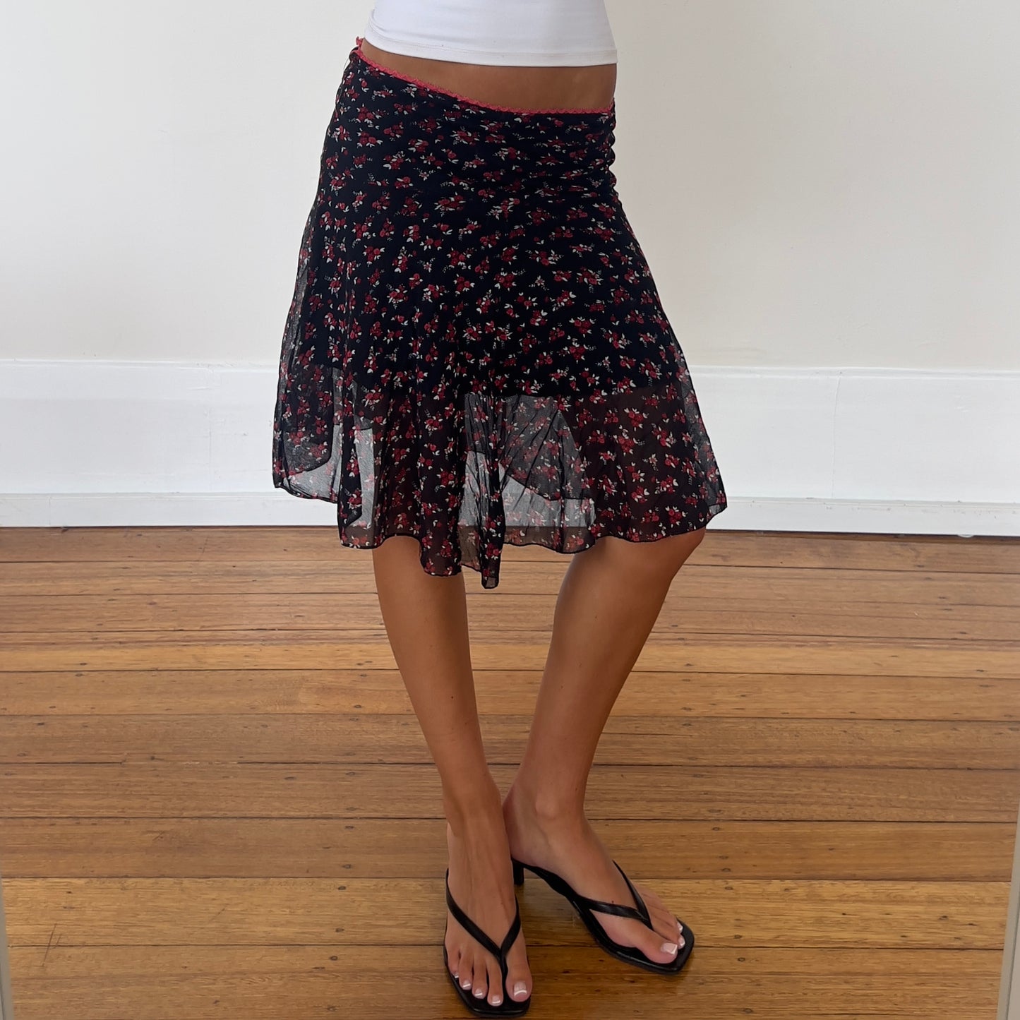 floral midi skirt