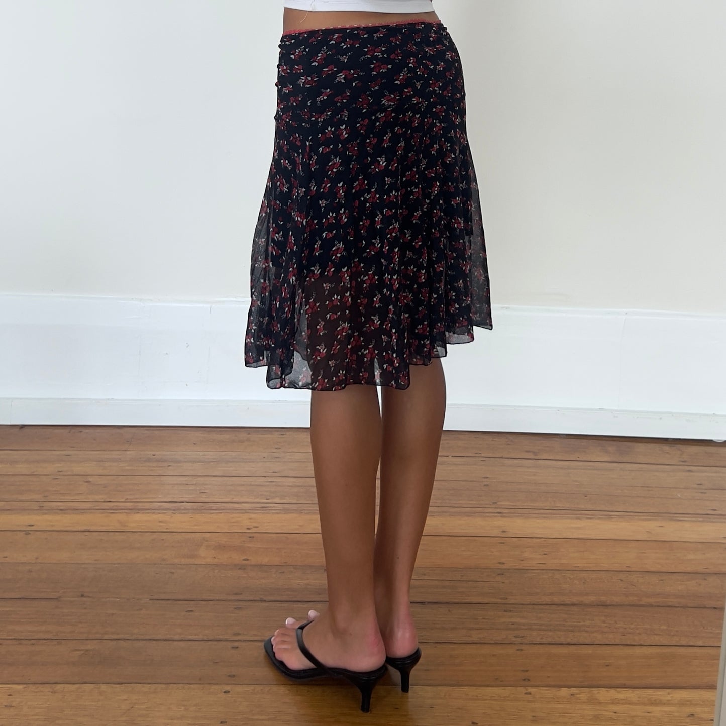 floral midi skirt