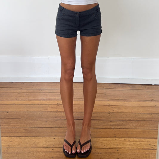 grey mini shorts