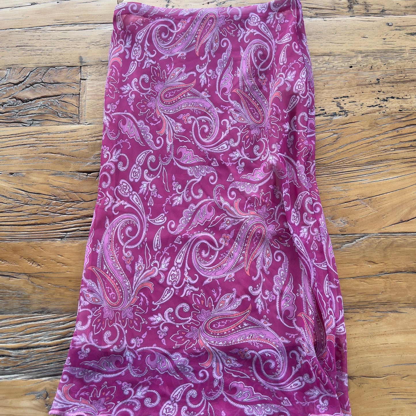 paisley midi skirt