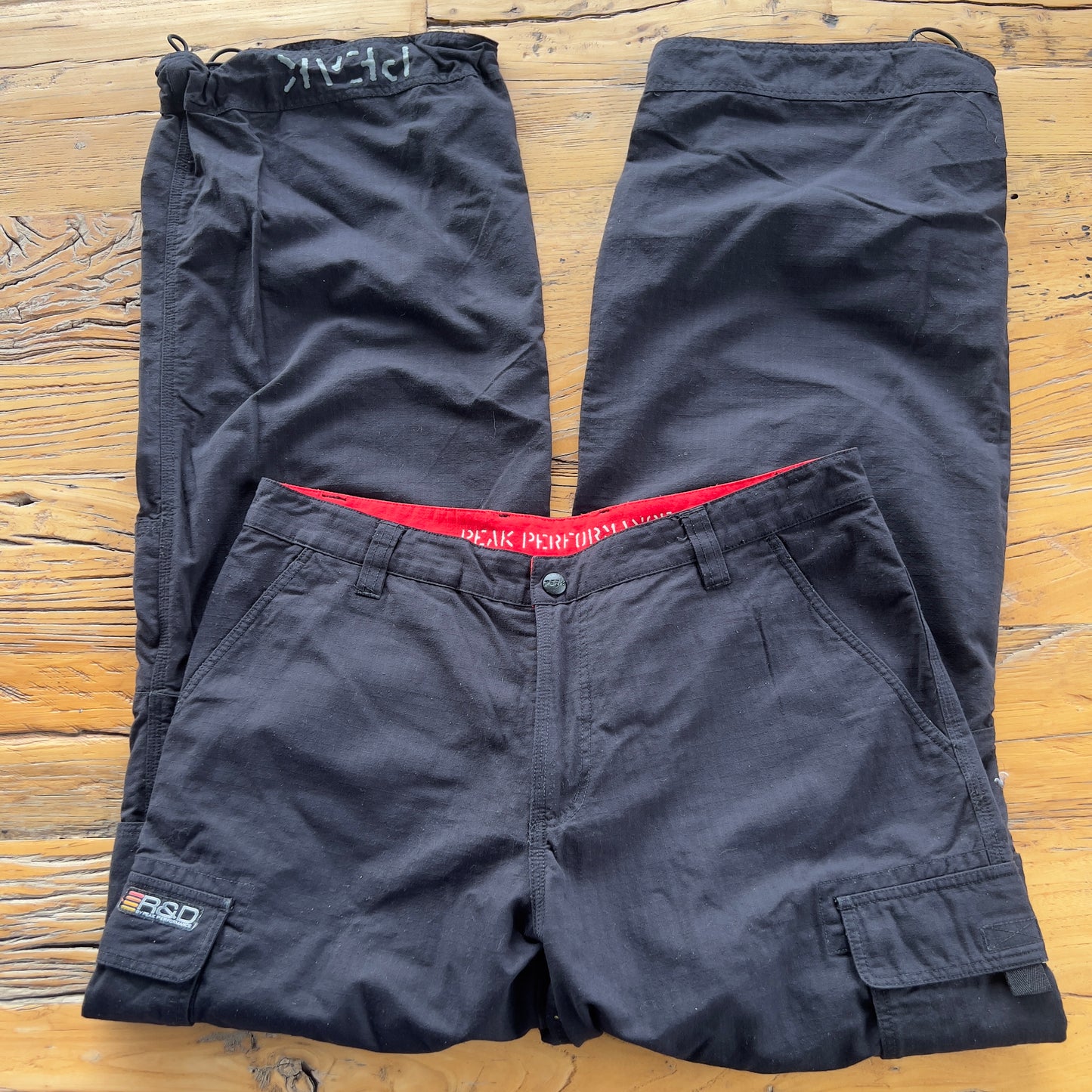 black baggy cargo pants