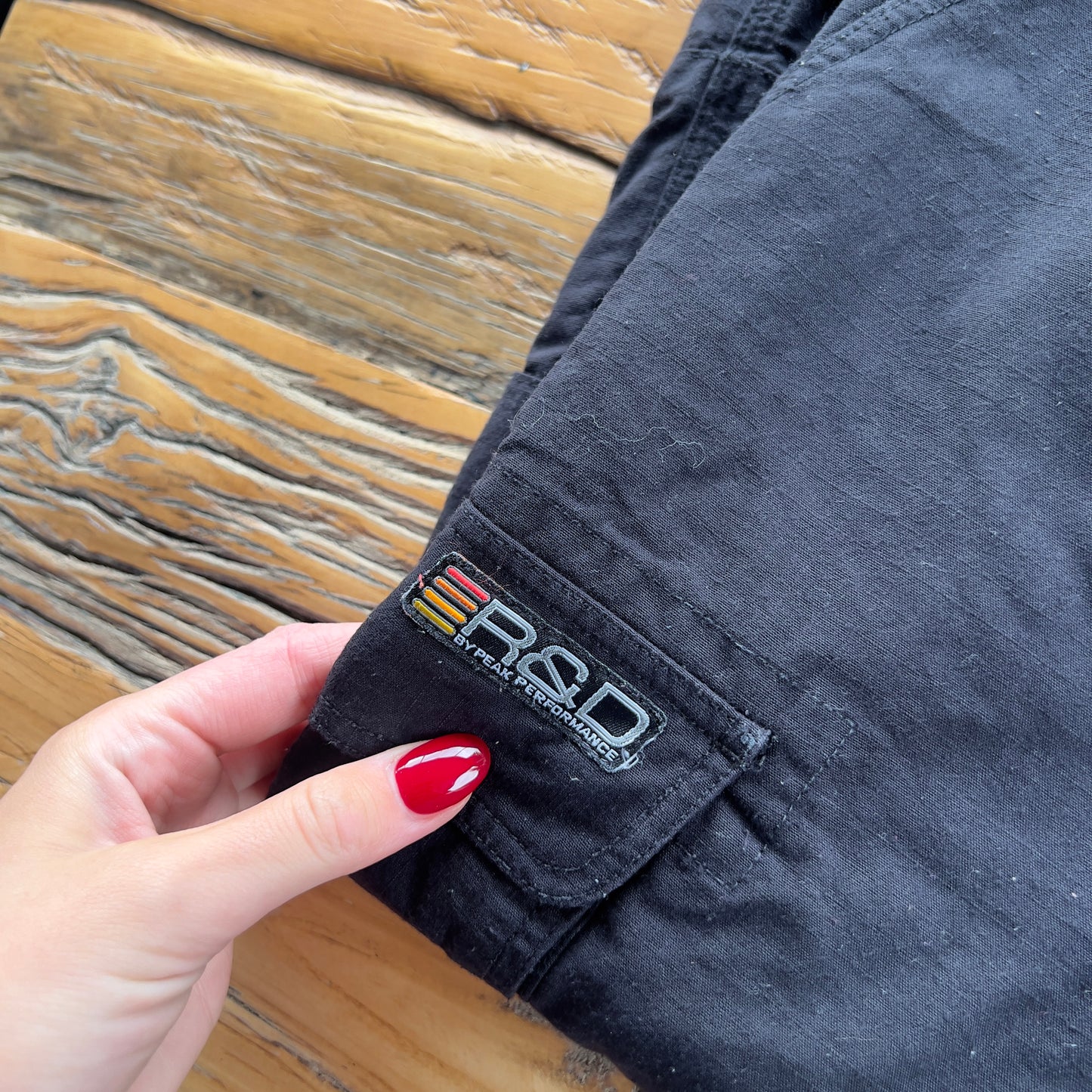 black baggy cargo pants