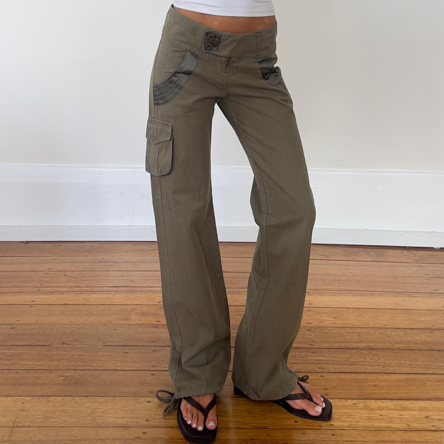 khaki cargo style pants