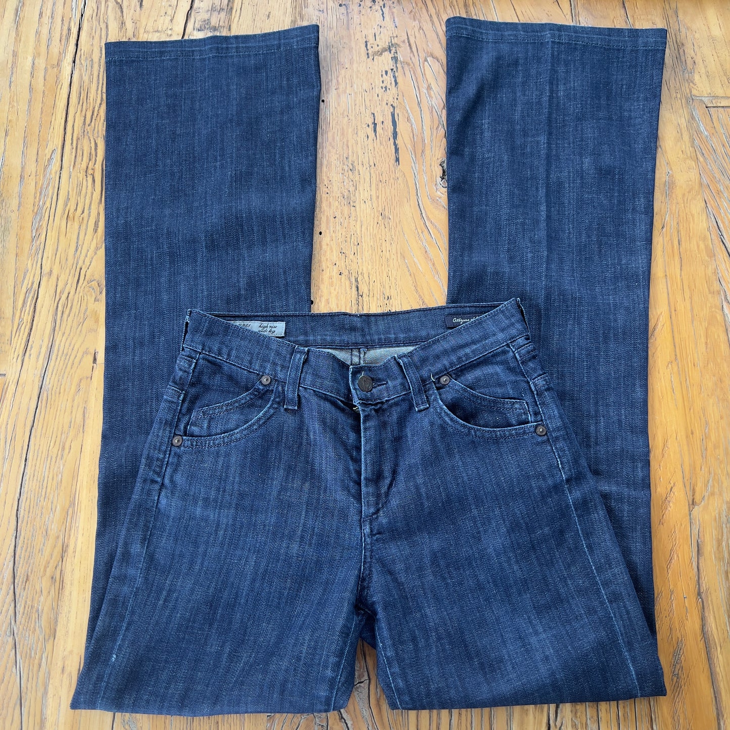 dark denim flare jeans