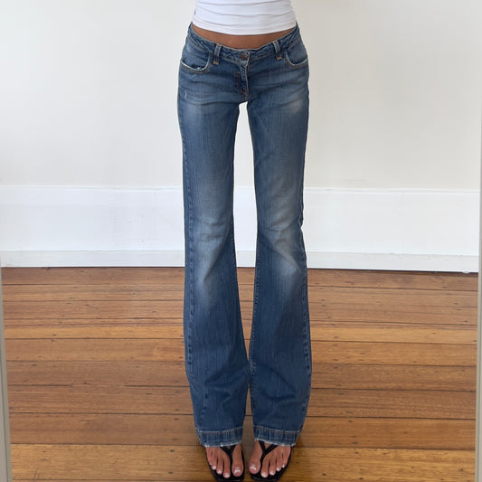low rise bootcut jeans