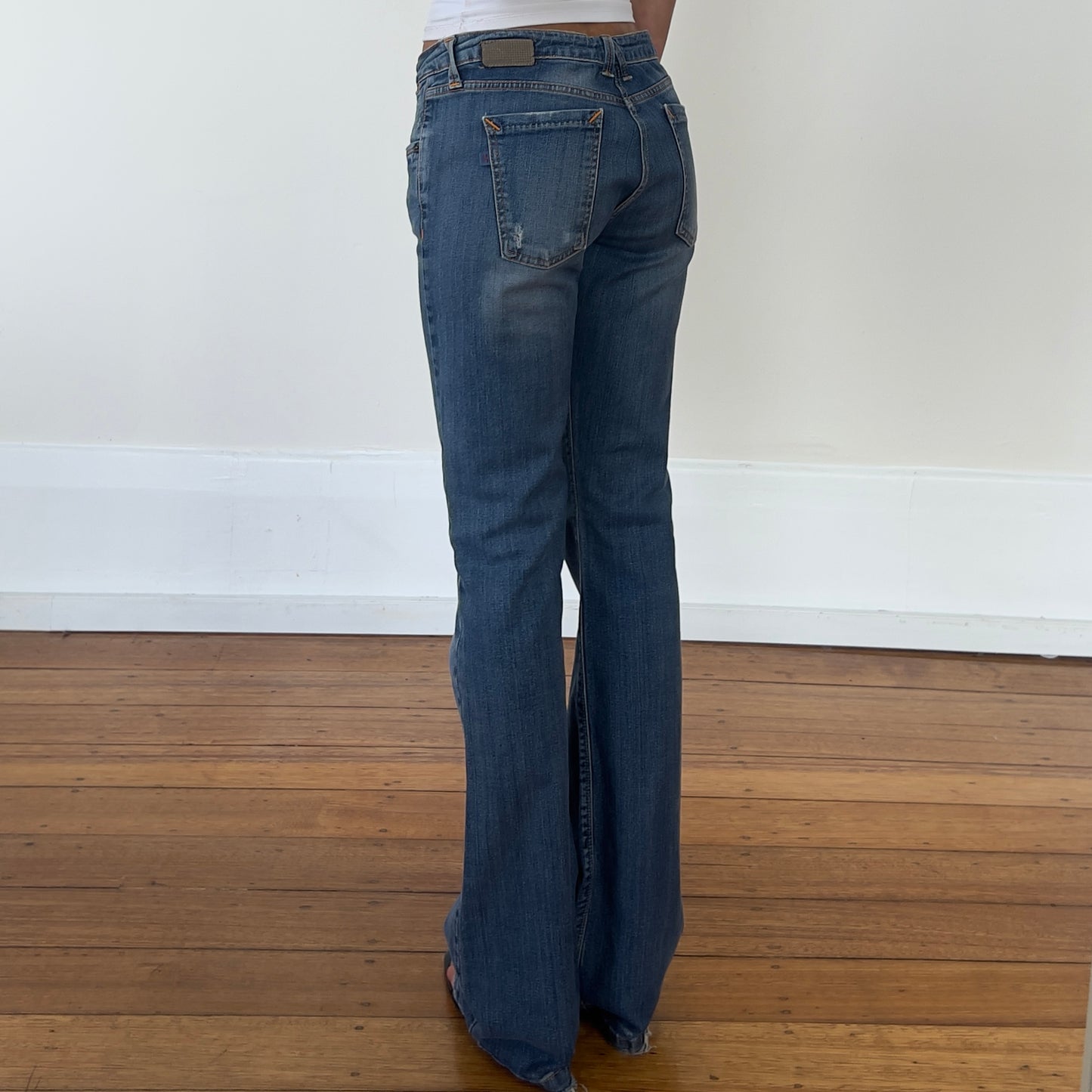 low rise bootcut jeans