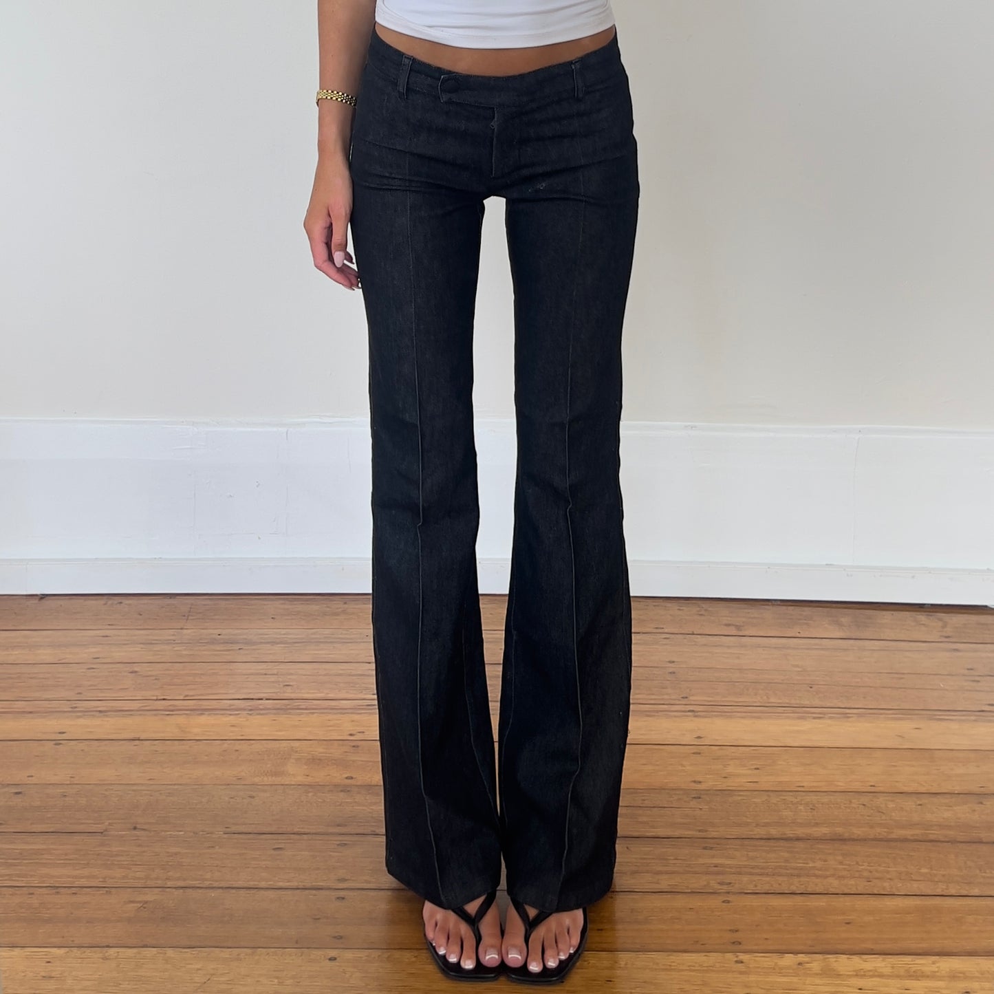 dark grey bootcut pants