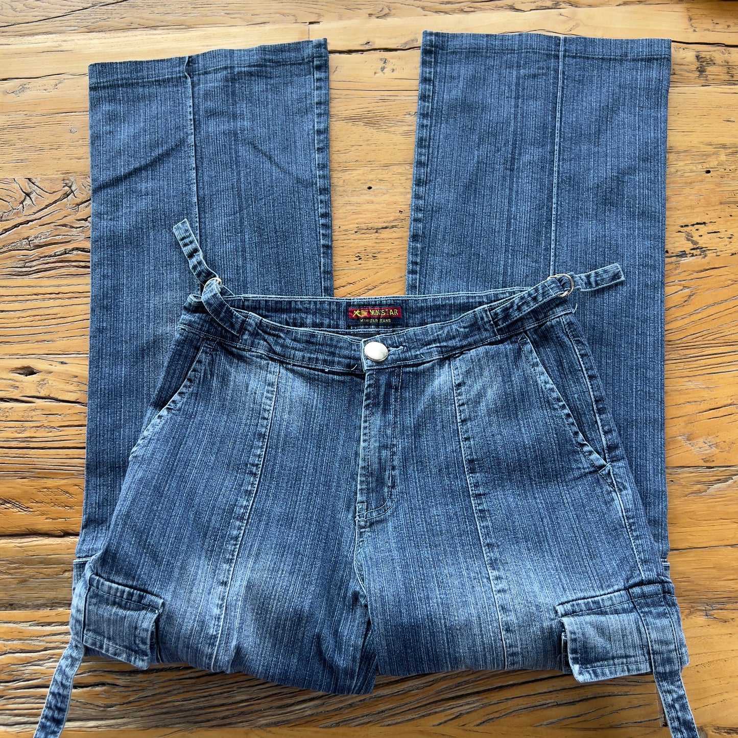 denim cargo style jeans