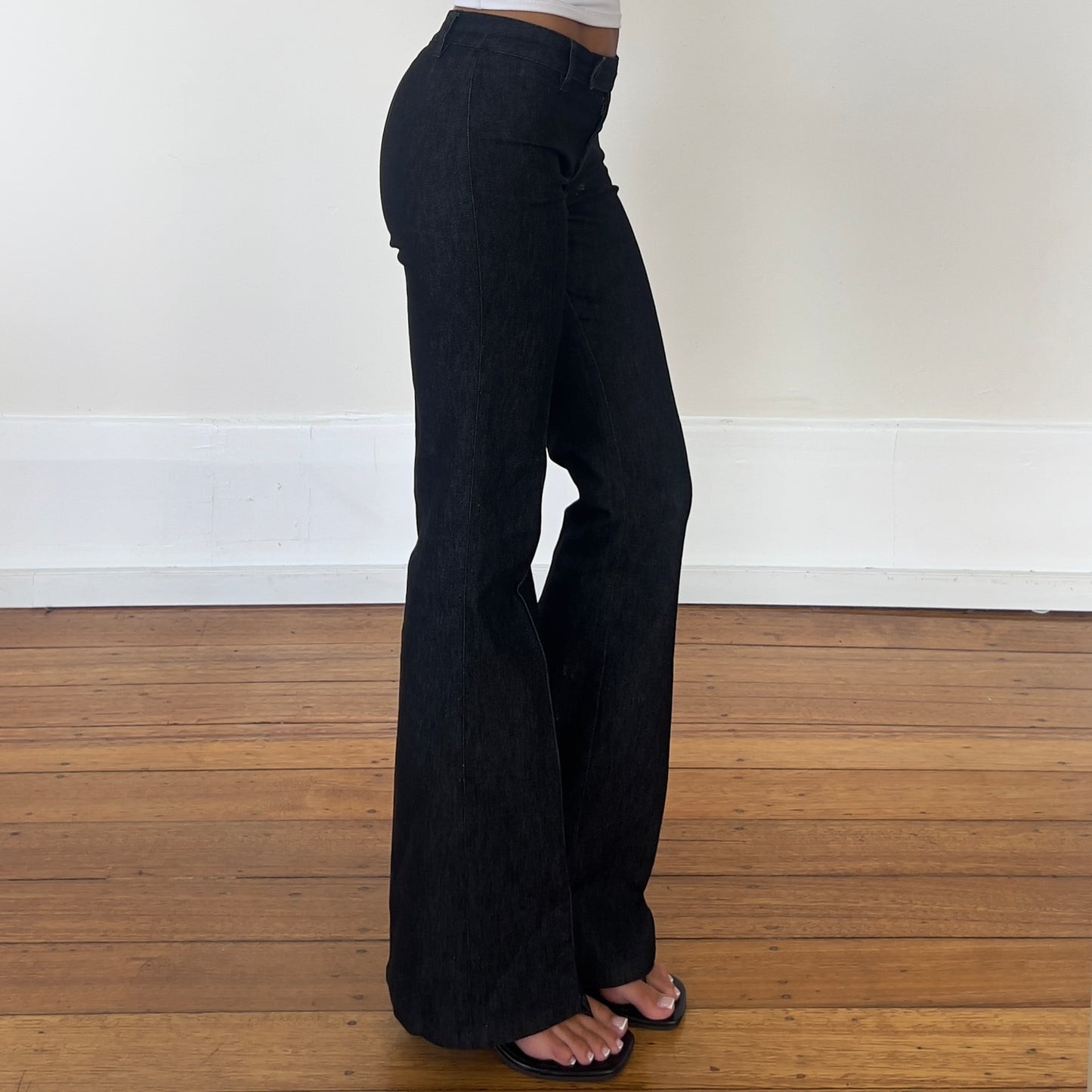 dark grey bootcut pants