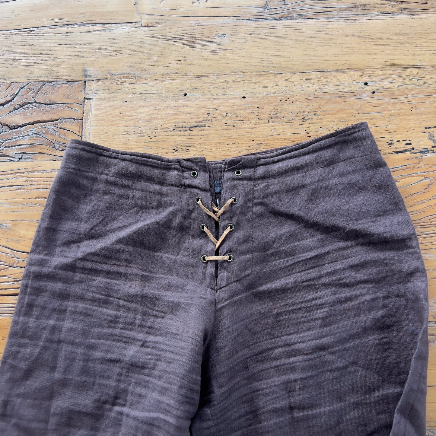 brown linen pants