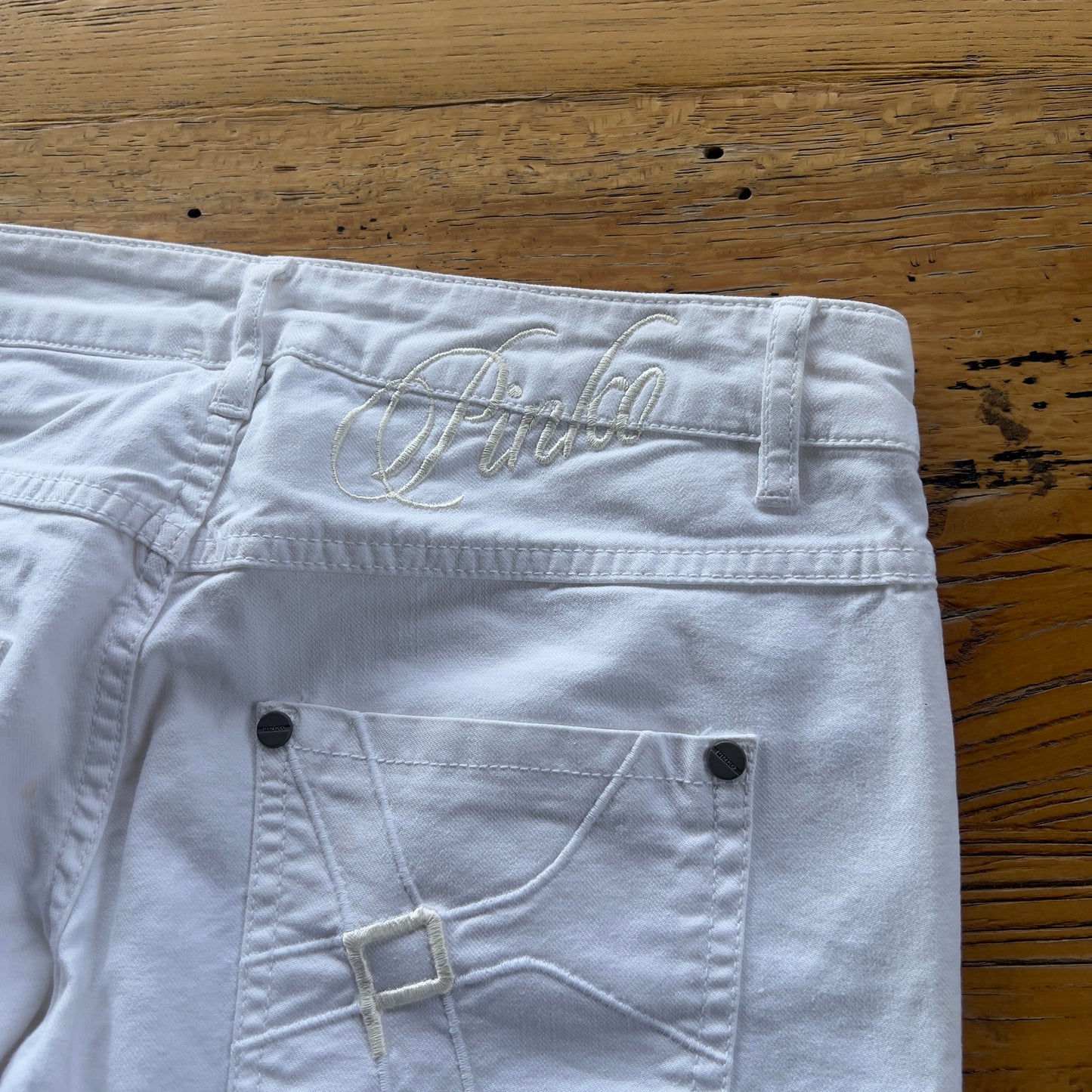 white denim jeans